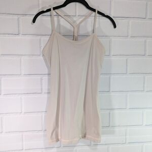 Lululemon Pale Blush Pink Y Back Shelf Bra Athletic Top